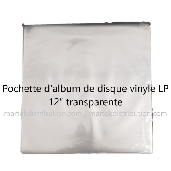 Pochettes polyéthylène pour disque vinyl 33T la boîte de 100