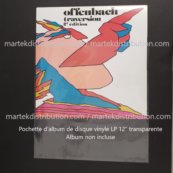 Pochettes d'album de disque vinyle LP 12″ transparente (paquet de 100)