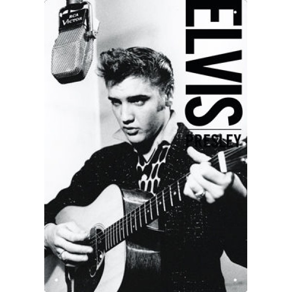 Noir & Blanc Carreaux Elvis Presley Design 18x18 "Coussin Super Idée Cadeau Musique
