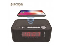 Escape ALCK162 Réveil numérique avec 2 ports de charge USB 2 amp Noir