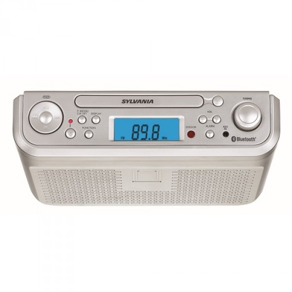 Radio Réveil Bluetooth, lecteur CD, sous comptoir Sylvania